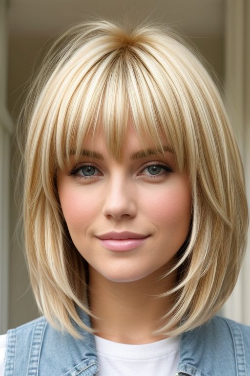 Blonde Layers With Curtain Bangs_8334111