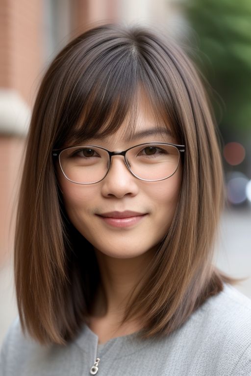 Chin-Length Hair With Glasses_866575