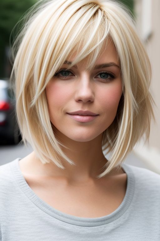 Short Blonde Choppy Layers_432526