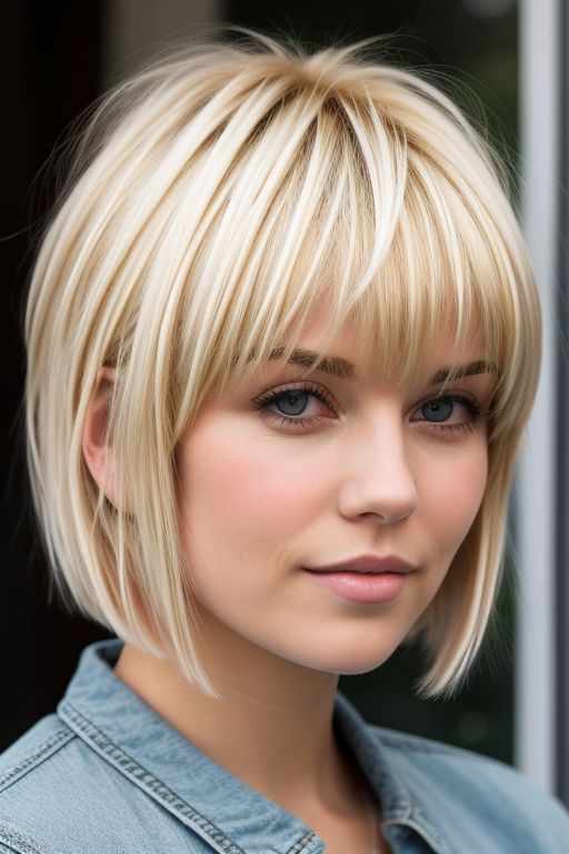 Short Blonde Shag With Bangs_753531