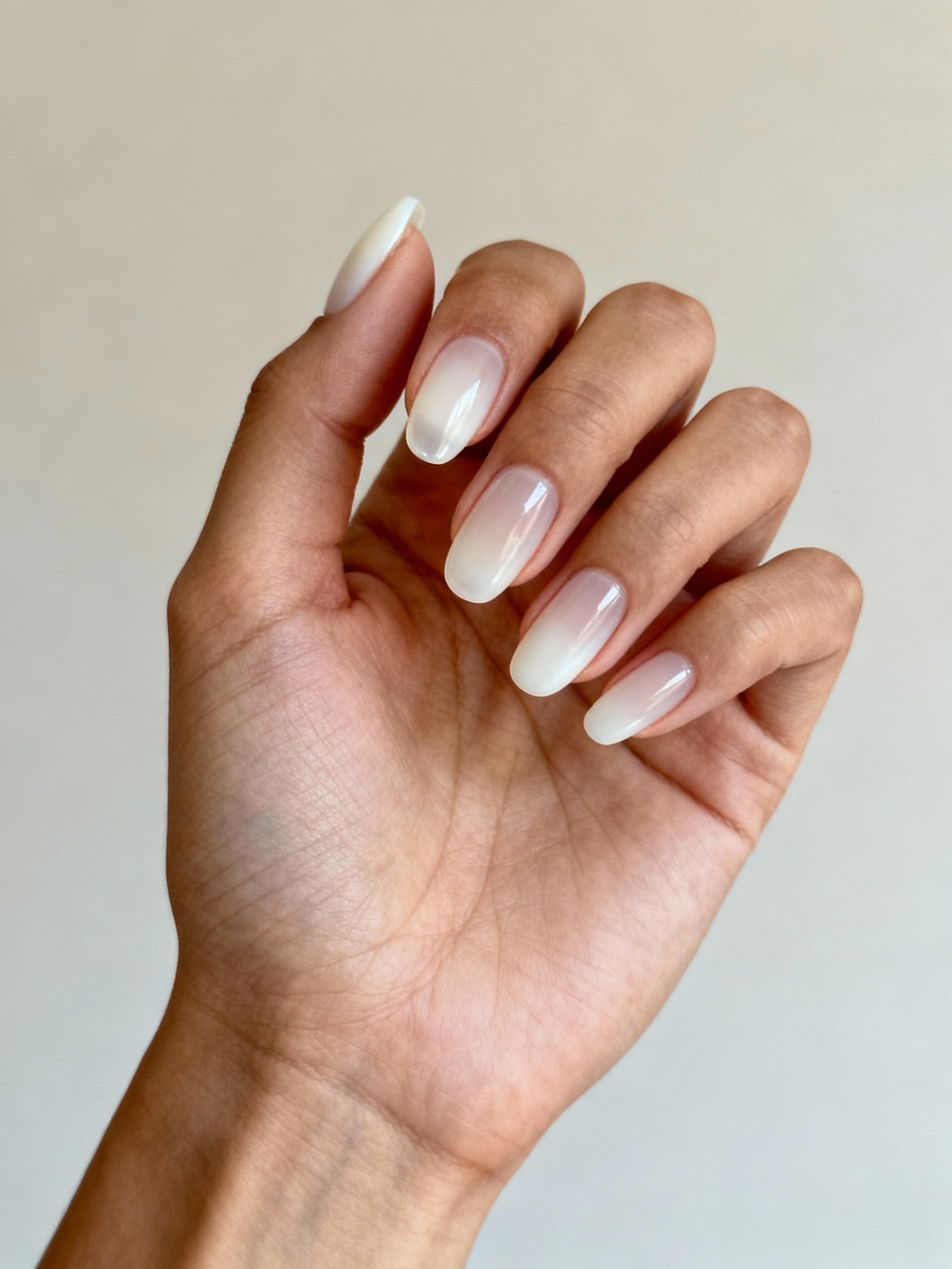 Milky White Nails