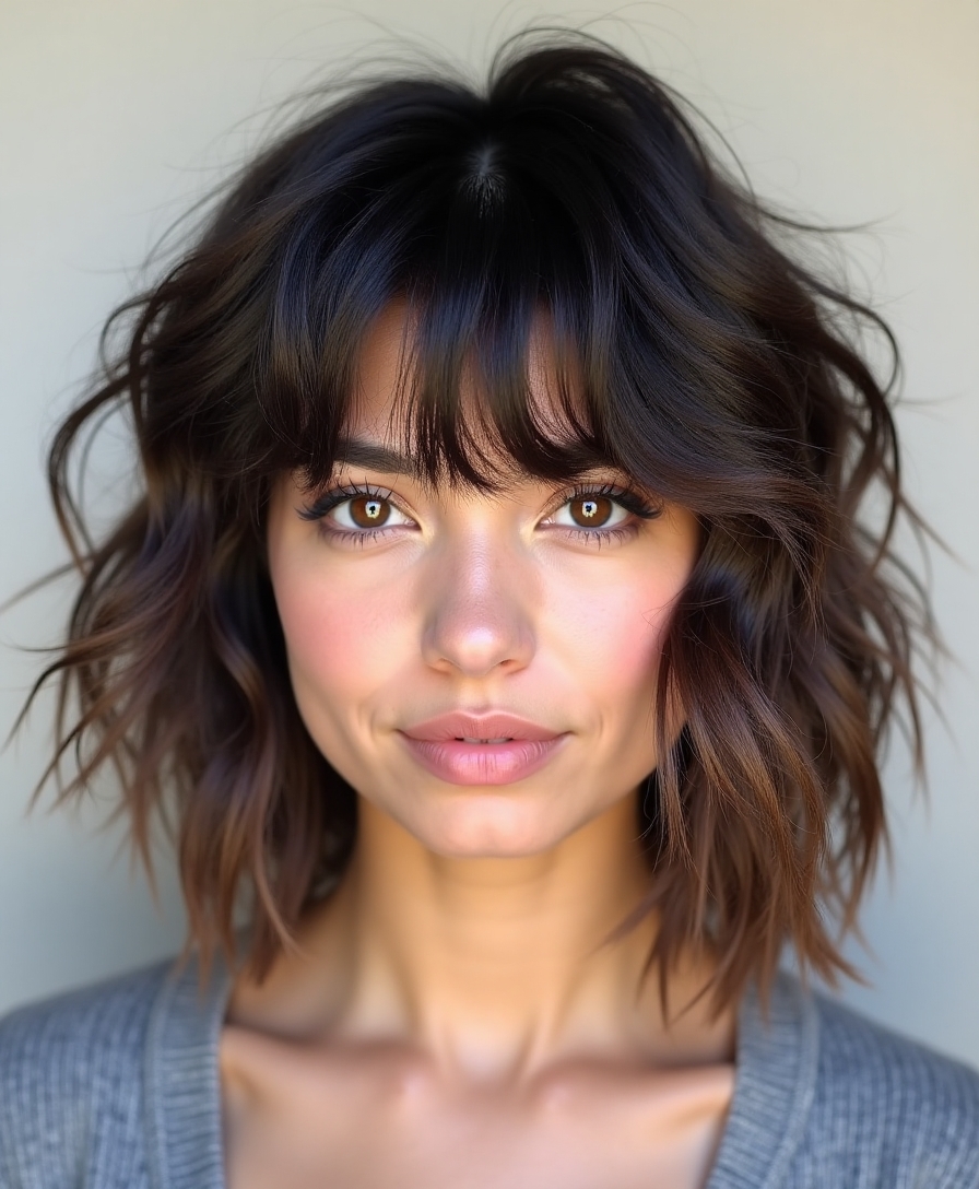 bangs enhance wolf cut