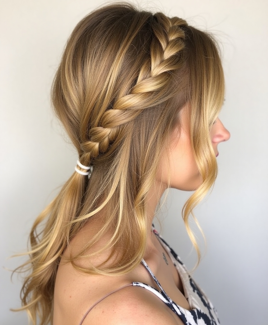 chic low ponytail braid