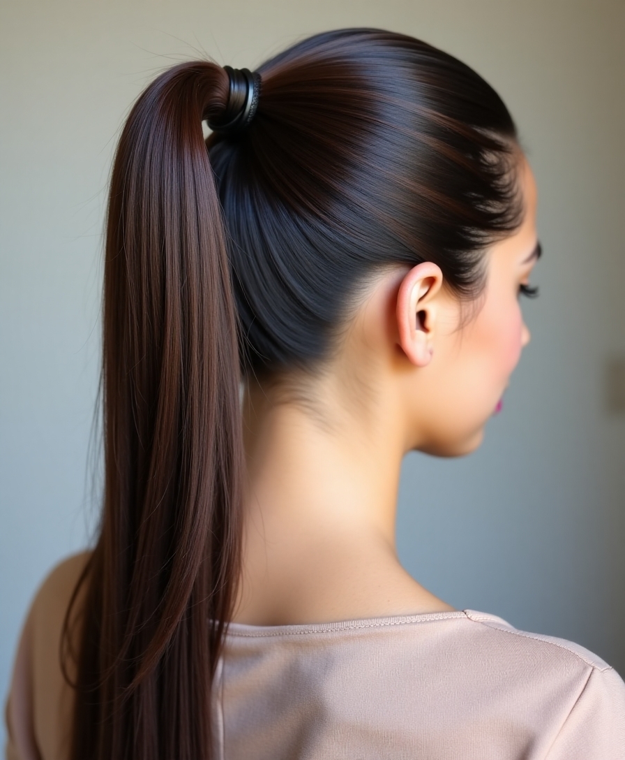 elegant effortless high ponytail