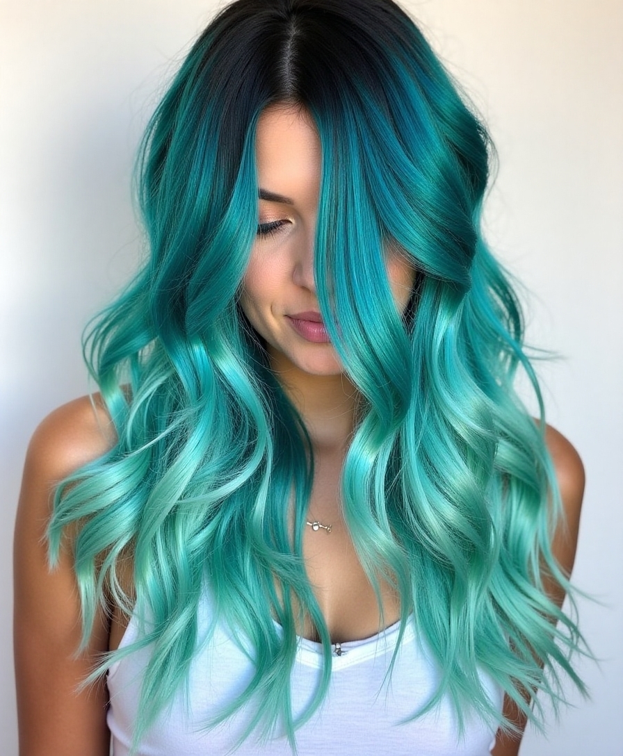 mermaid inspired ocean hair colors