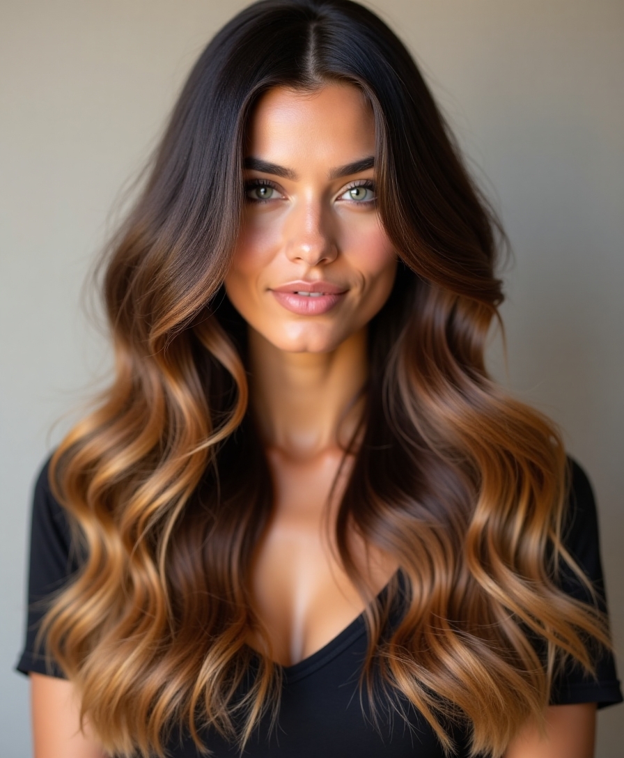 subtle caramel ombre hair