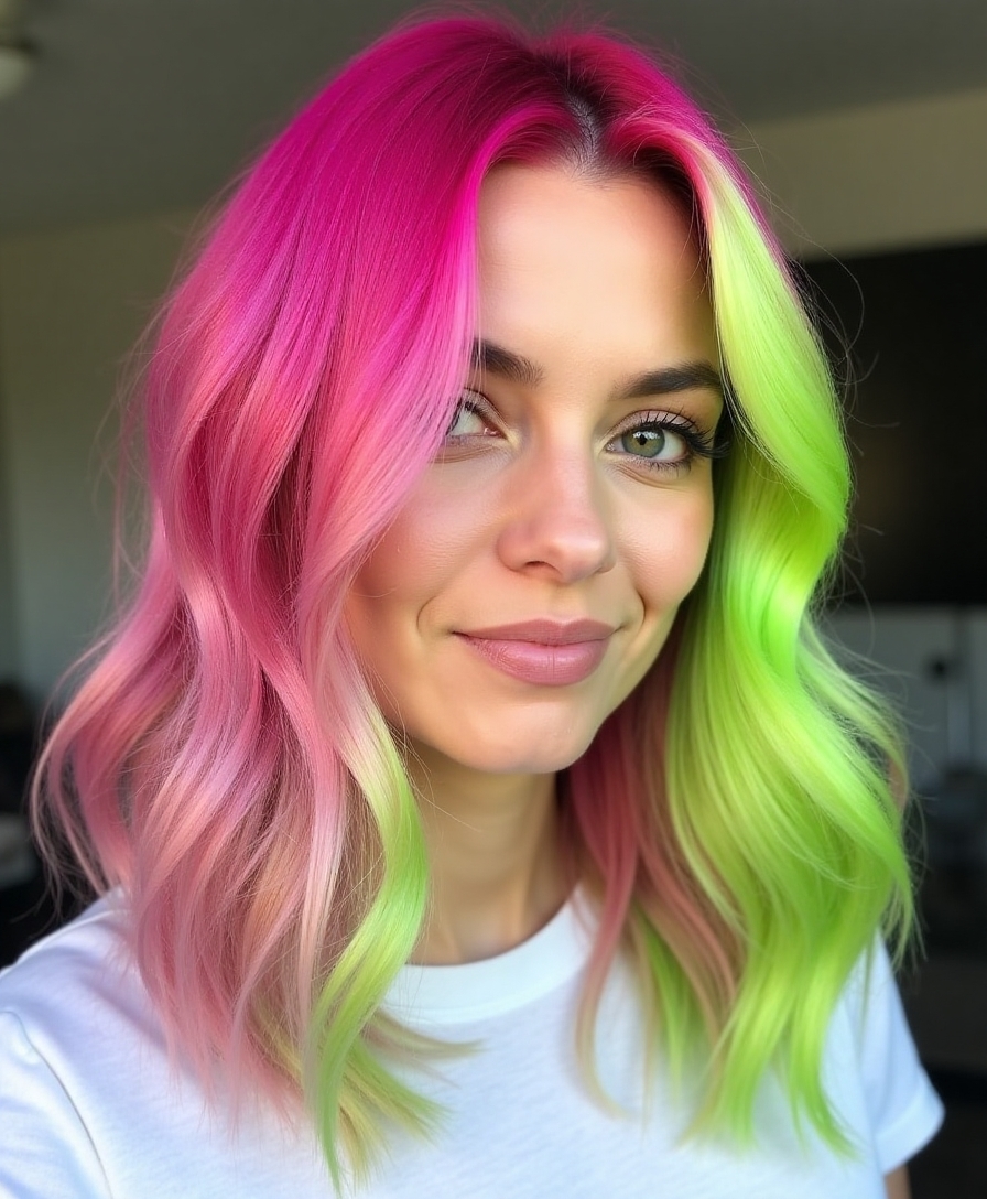 vibrant watermelon hair trends