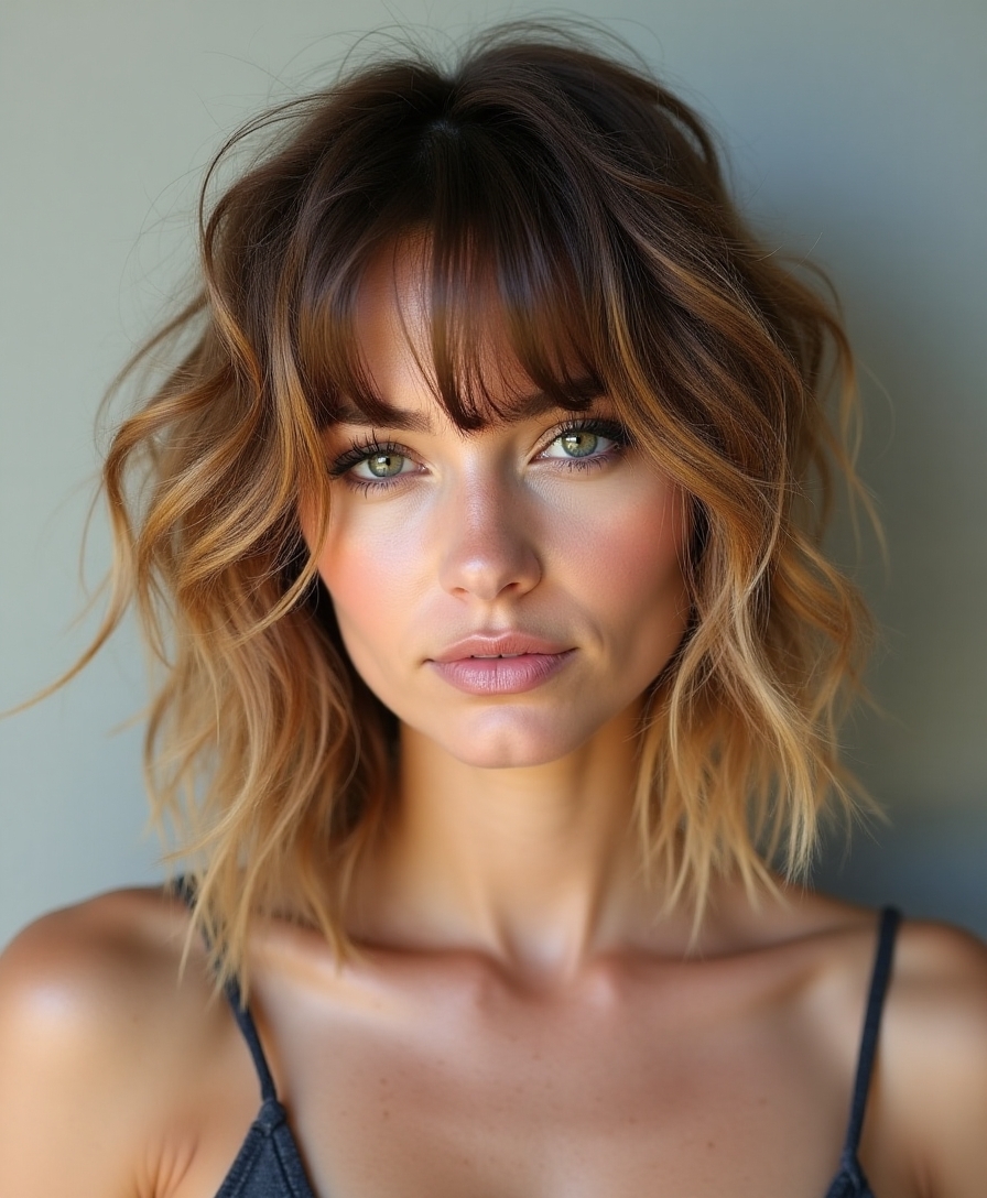wolf cut face shape guide