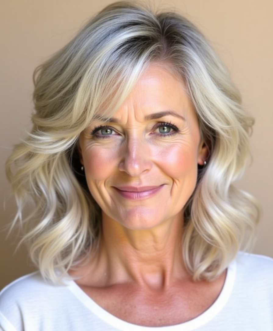 carefree tousled hair style