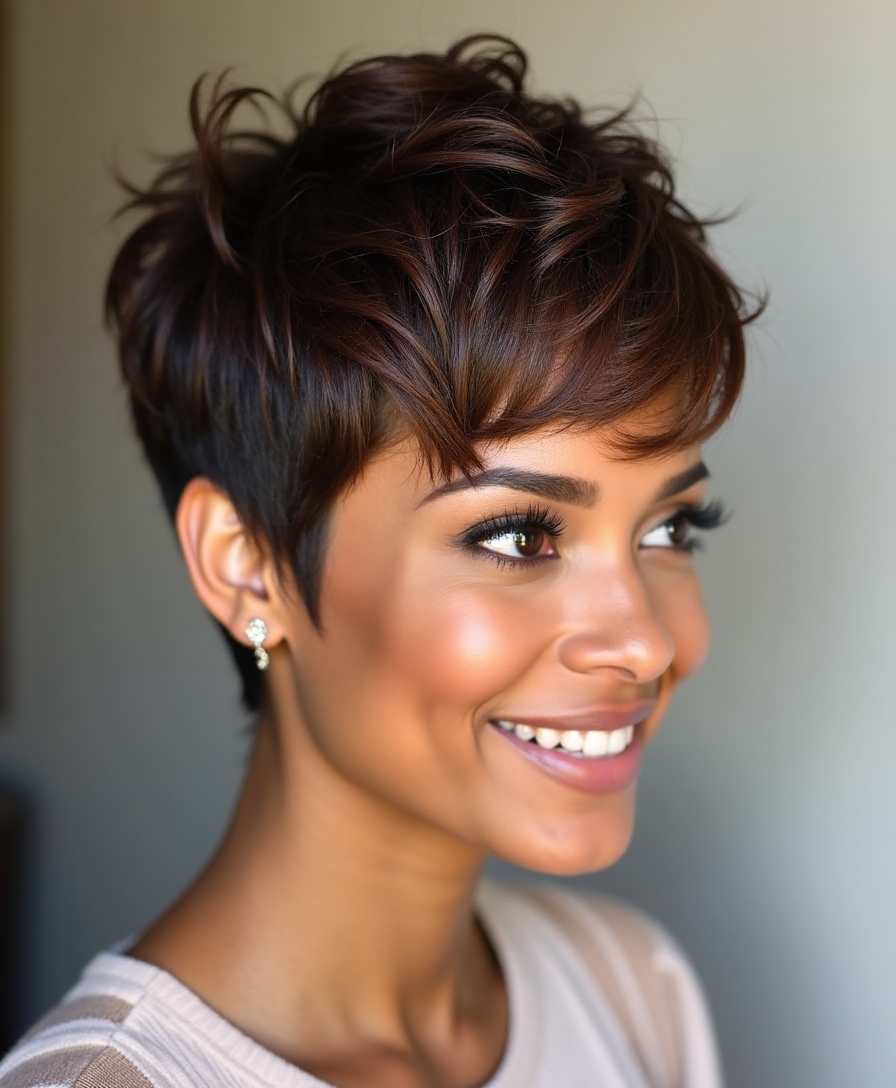 celebrity inspired feathered pixie