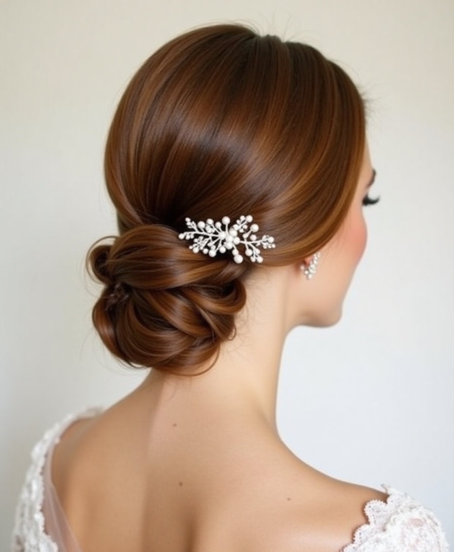 chic low ponytail elegance