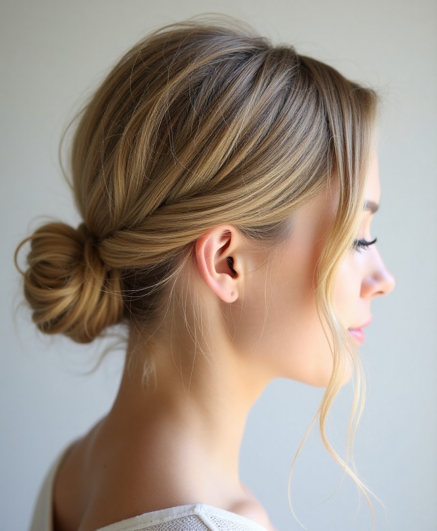 elegant low bun hairstyle