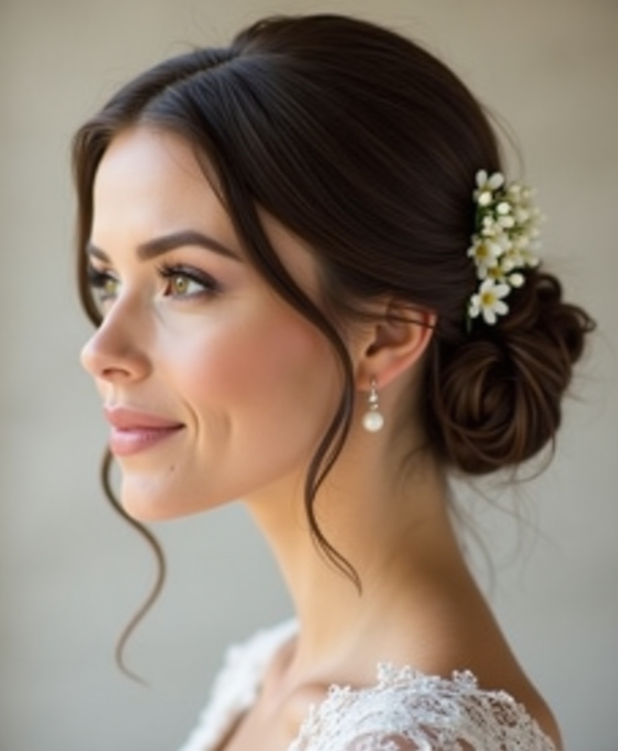 elegant sleek low bun