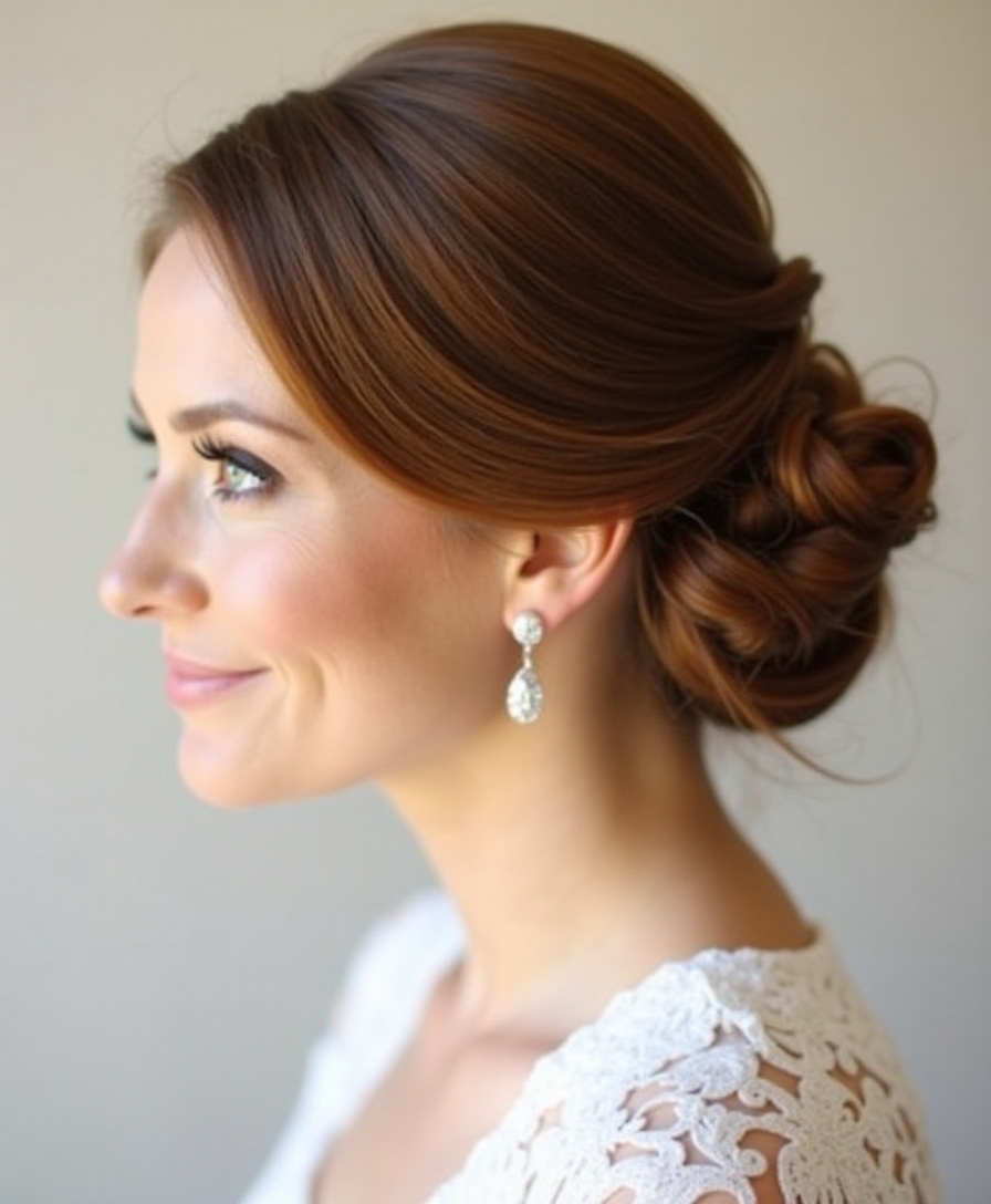 elegant twisted updo hairstyle