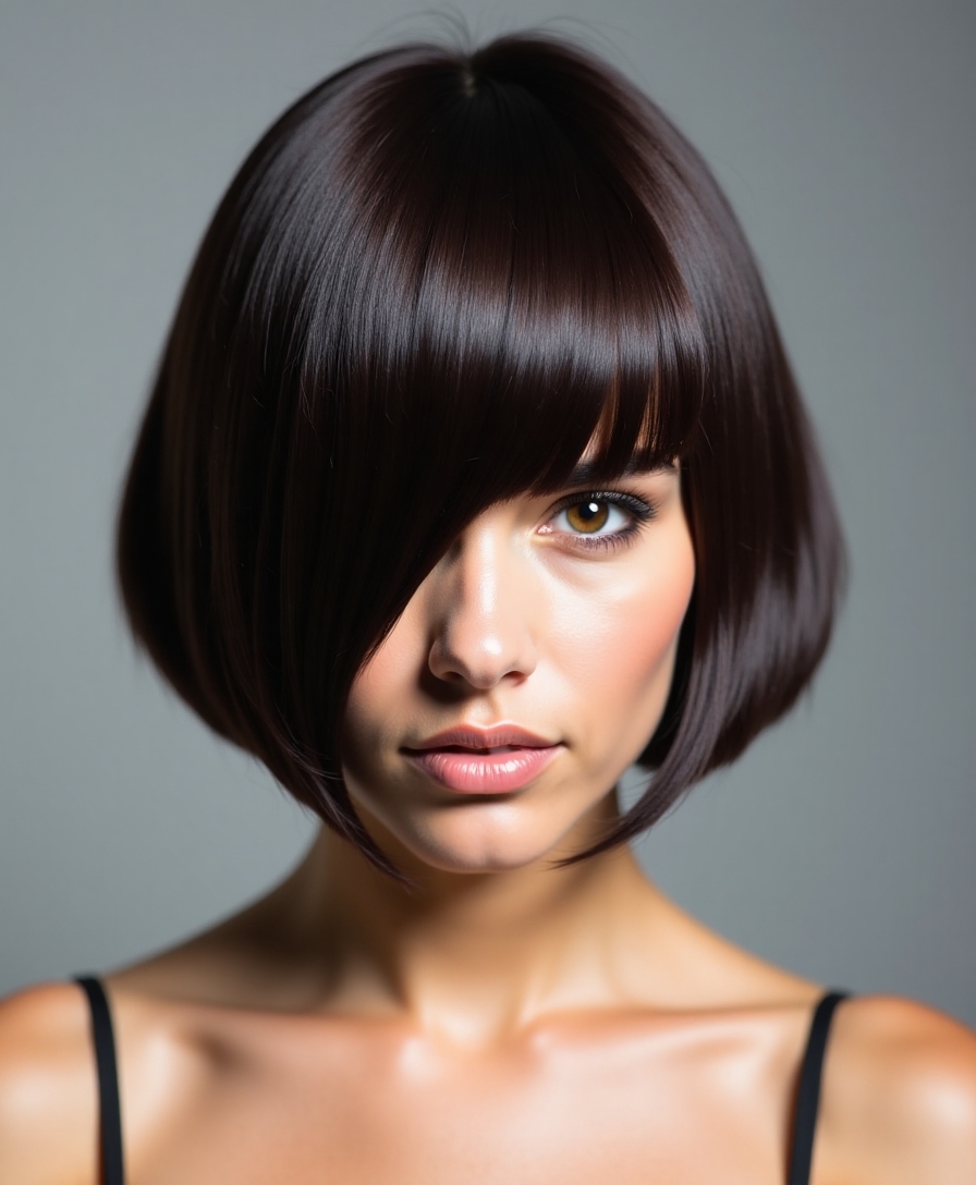 geometric precision in hairstyles