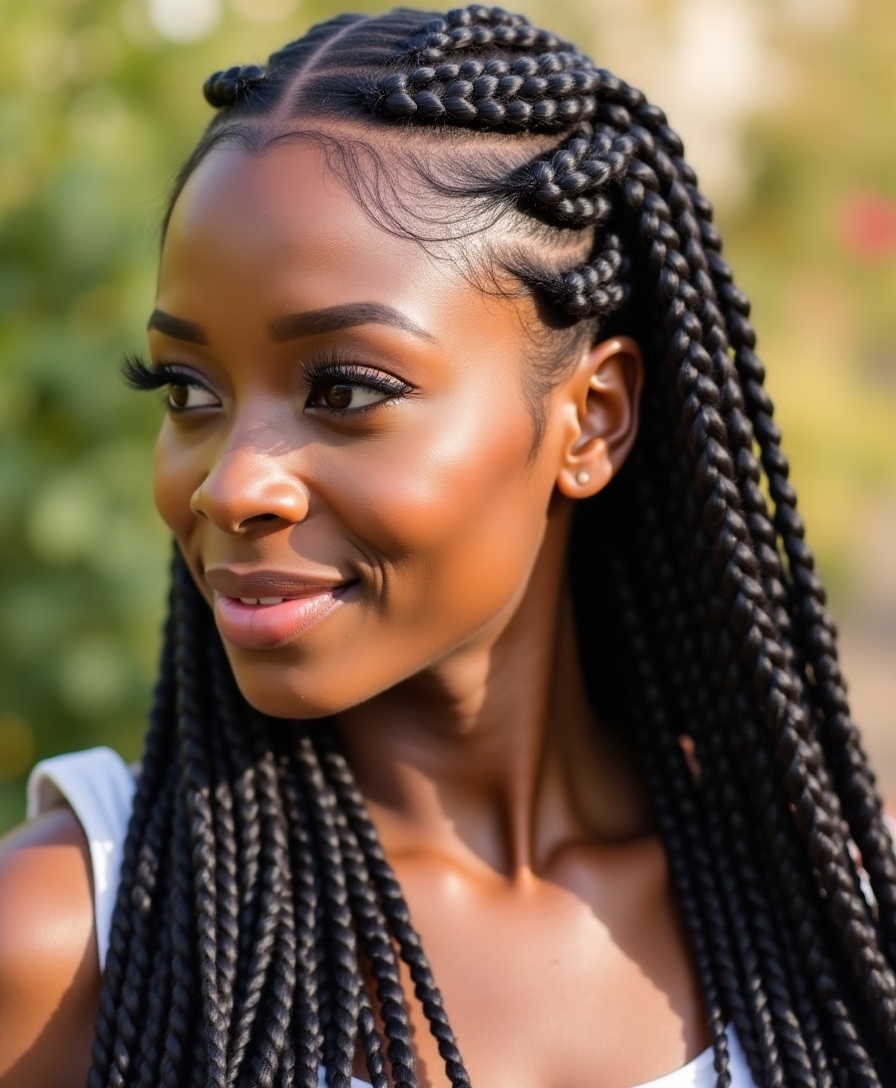 knotless braid size options
