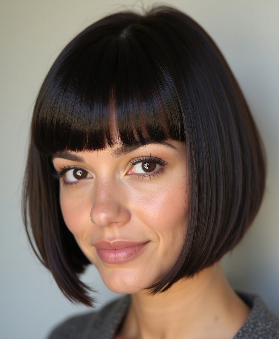 layered blunt bobs transform