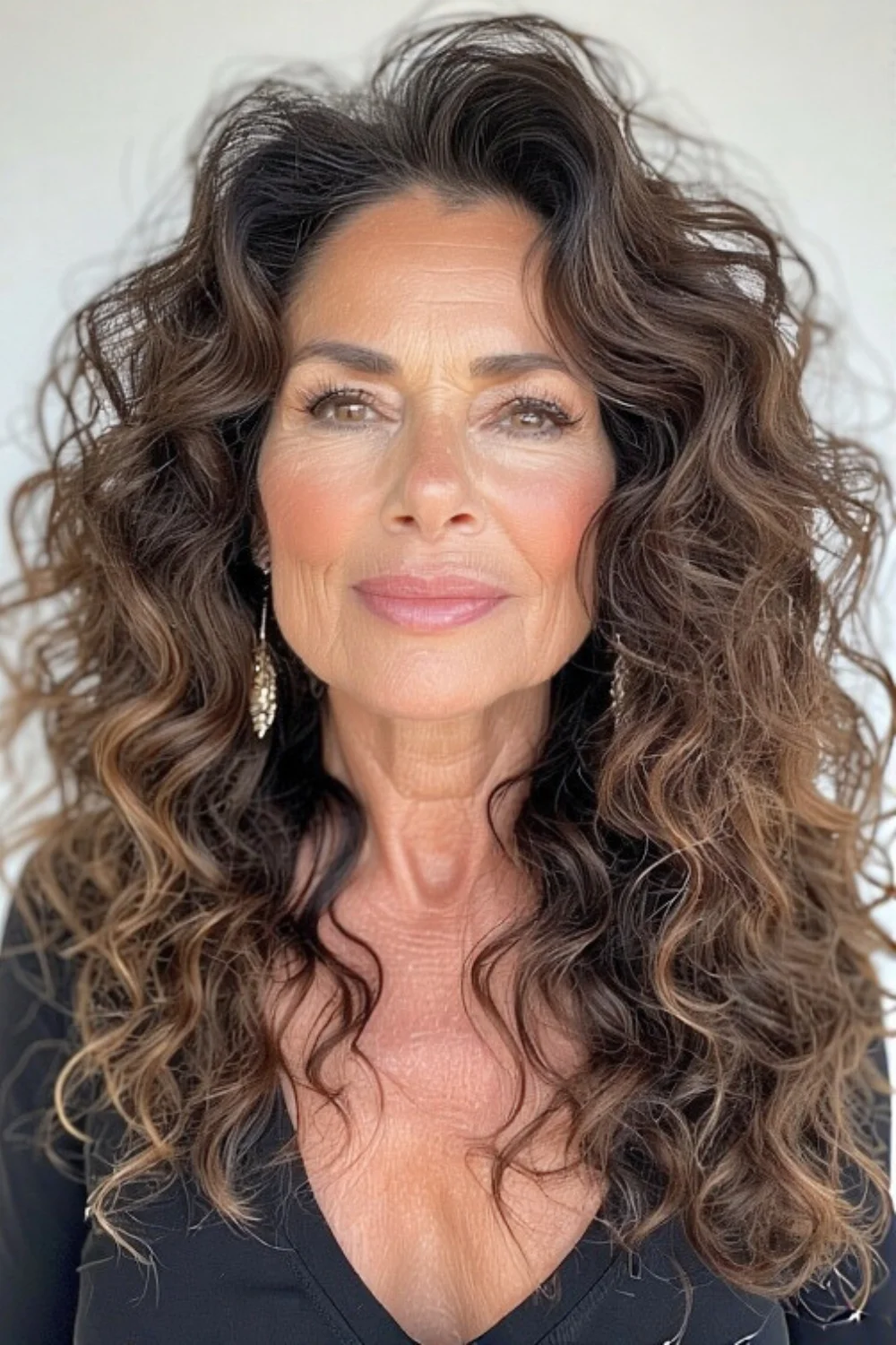 Bob haircut styled with loose curls to showcase and embrace natural texture.
