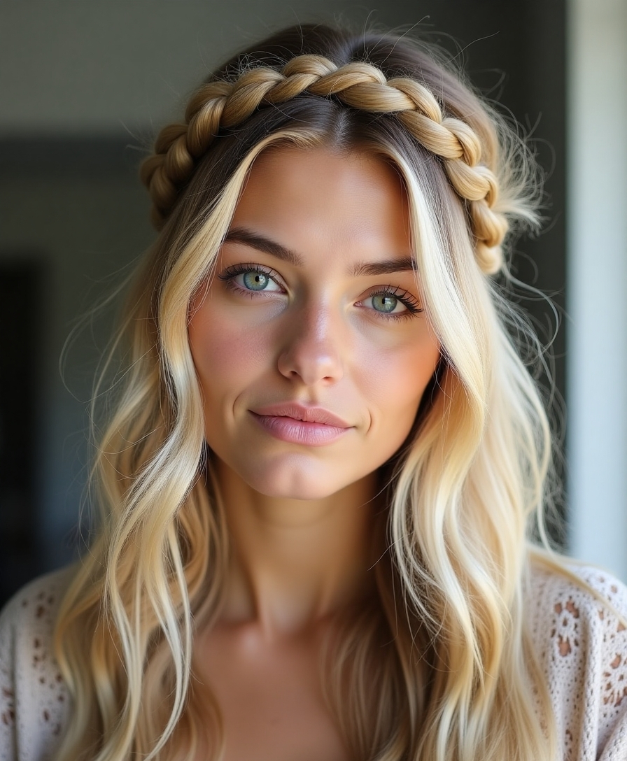 messy braided headband tutorial