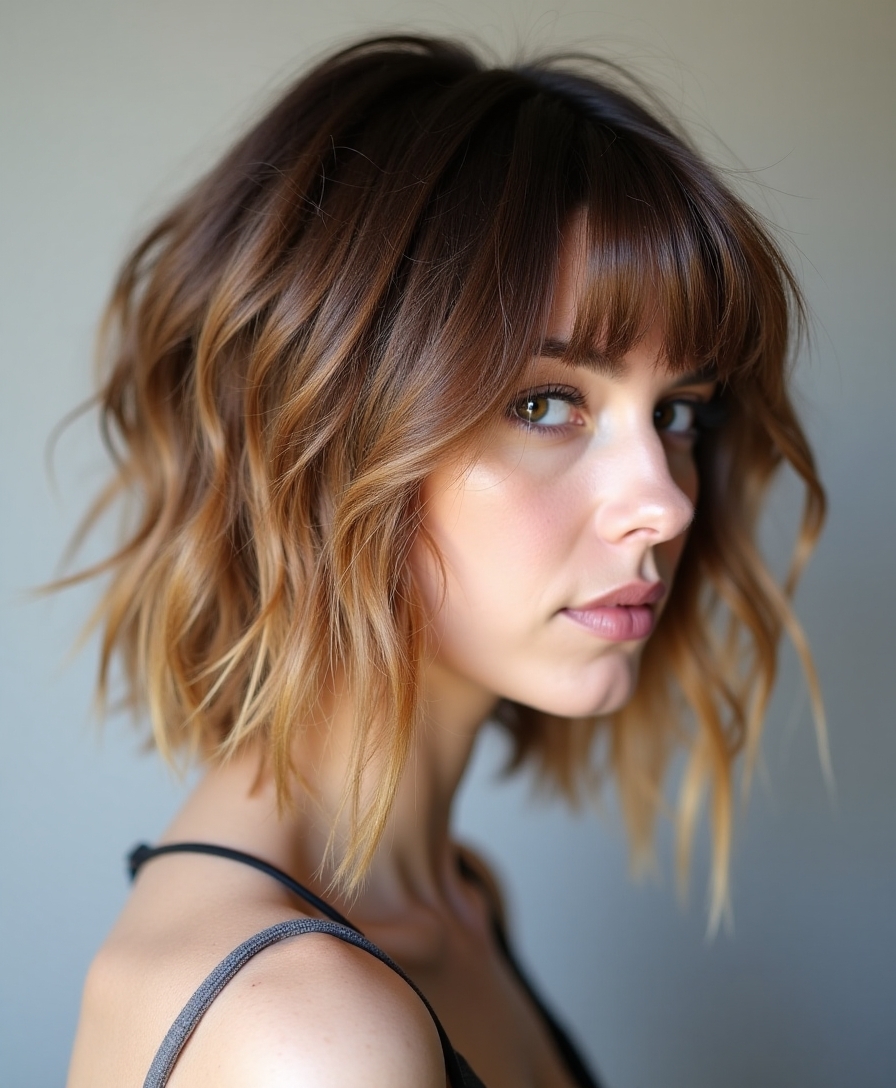 ombre highlights enhance shags