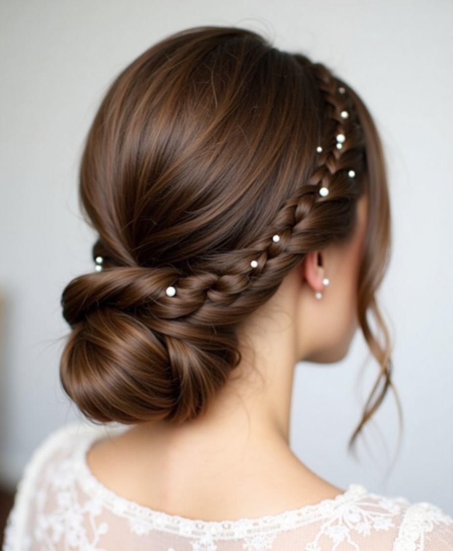 secure low bun technique