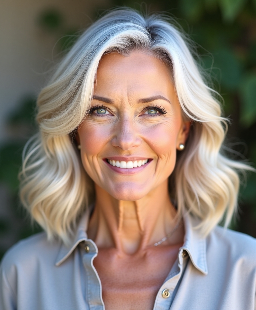 silver blonde enhances gray