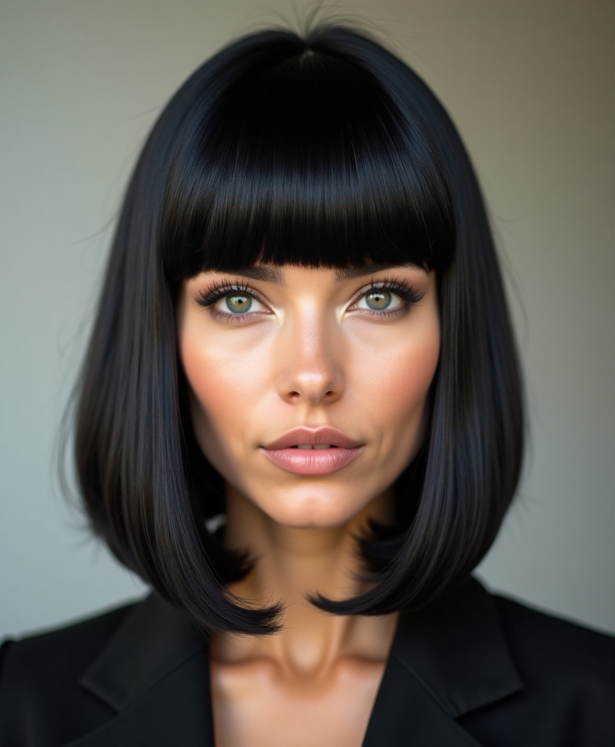 sleek blunt bob elegance