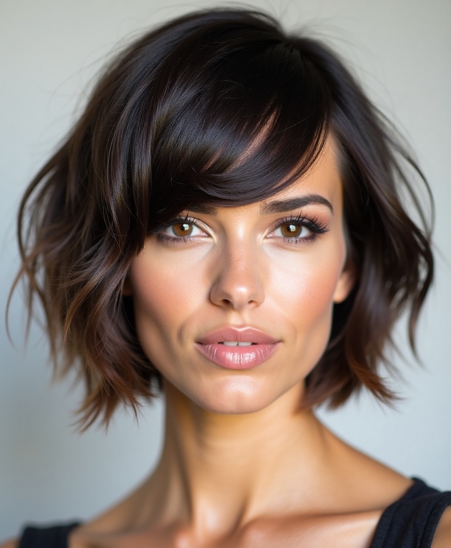 textured blunt bob confidence