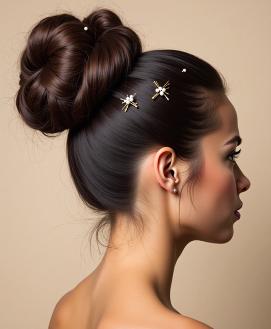 thick hair secure updo