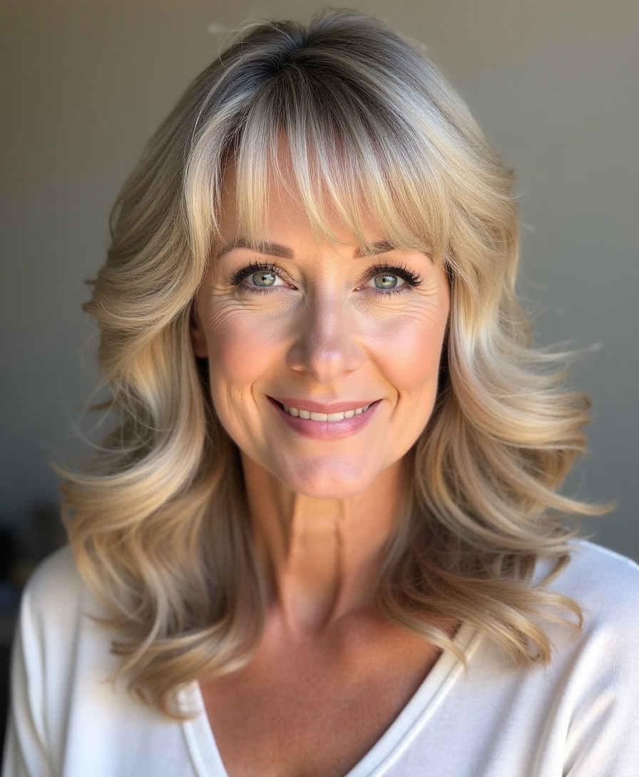 vintage curls classic bangs