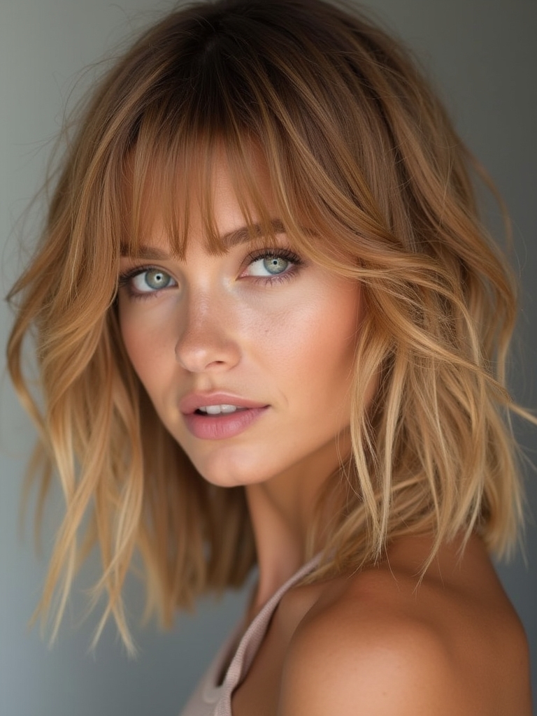 bangs tailored to face shape