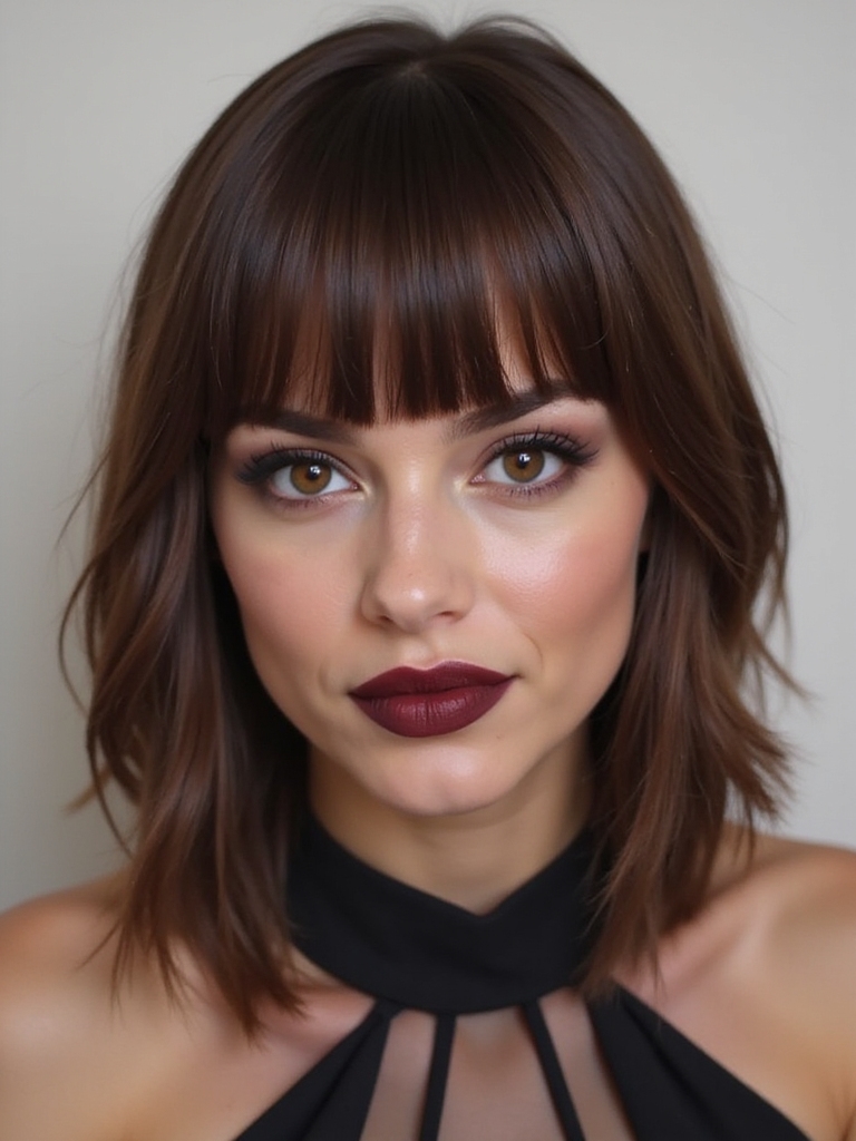 blunt bangs bold statement