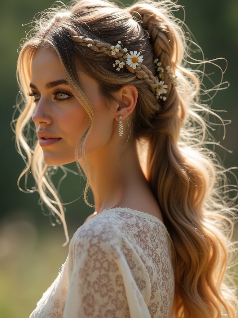 bohemian high ponytail tutorial