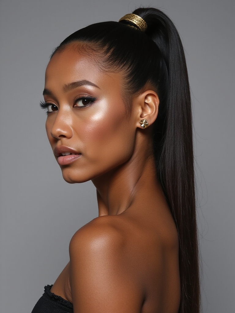 bold accessories elevate ponytails