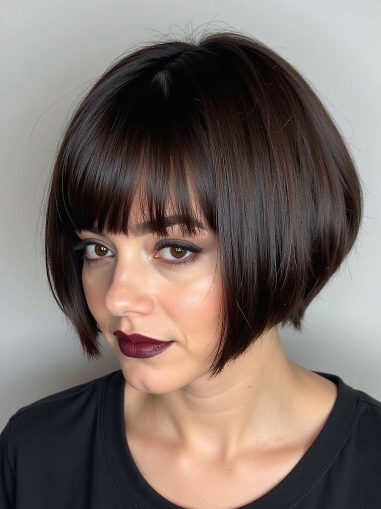 bold angled bob hairstyle