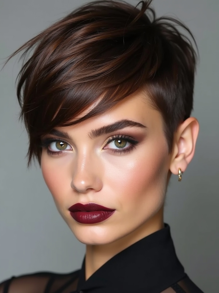 bold pixie with elegance