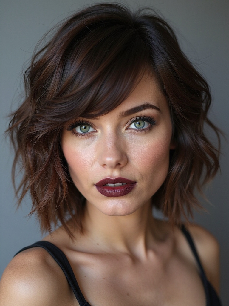 bold short shag bangs