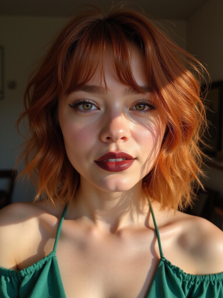 bold transformation through bangs