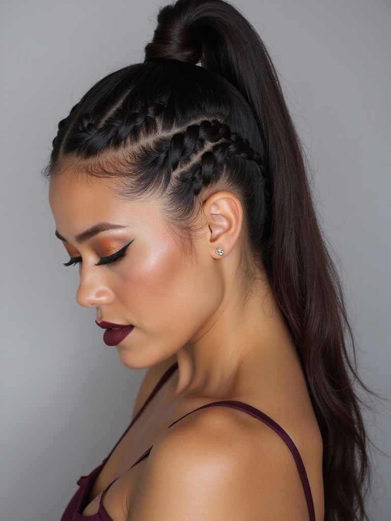 boxer braid ponytail creation