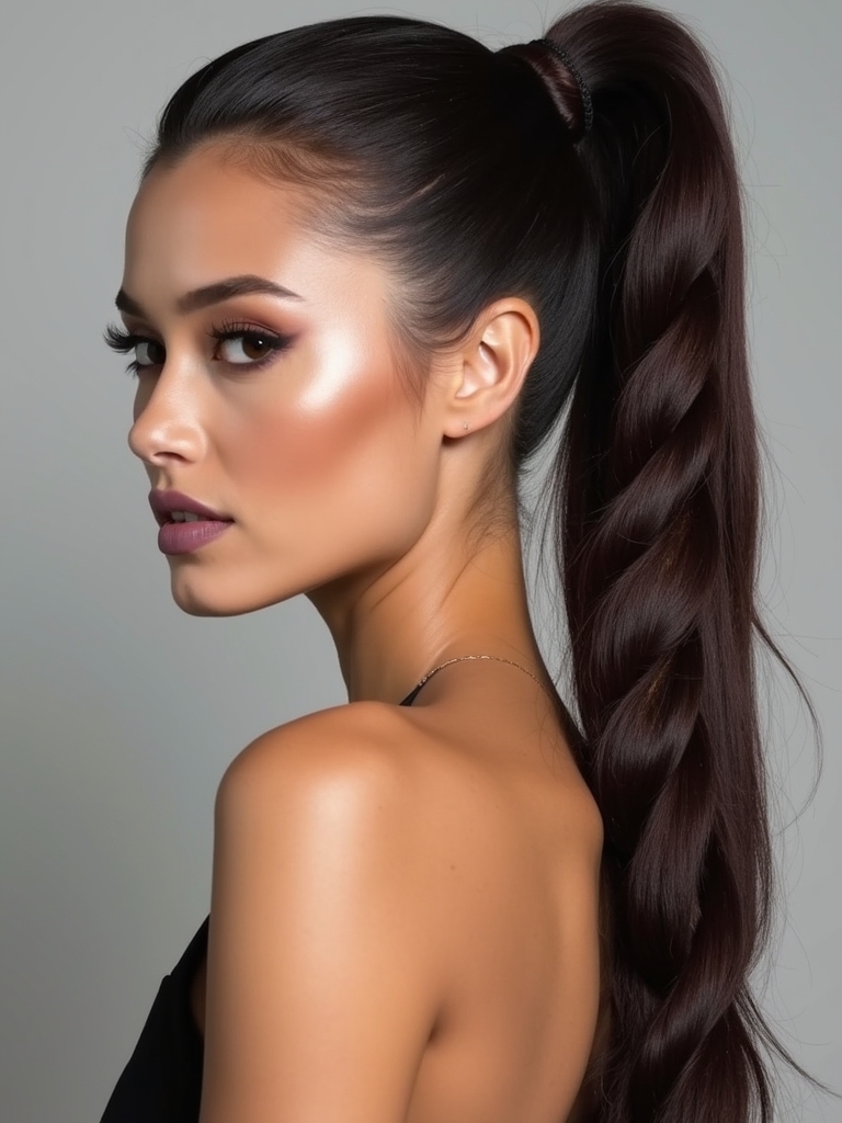 braided accents for ponytail