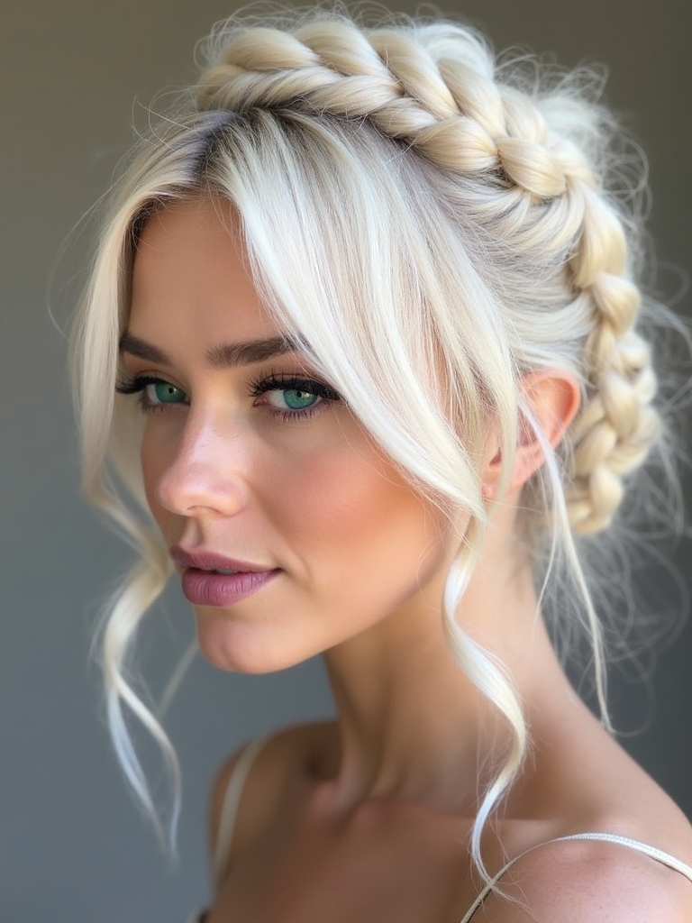 braided bangs for short hair