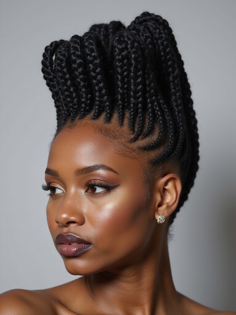 braided crown mohawk style