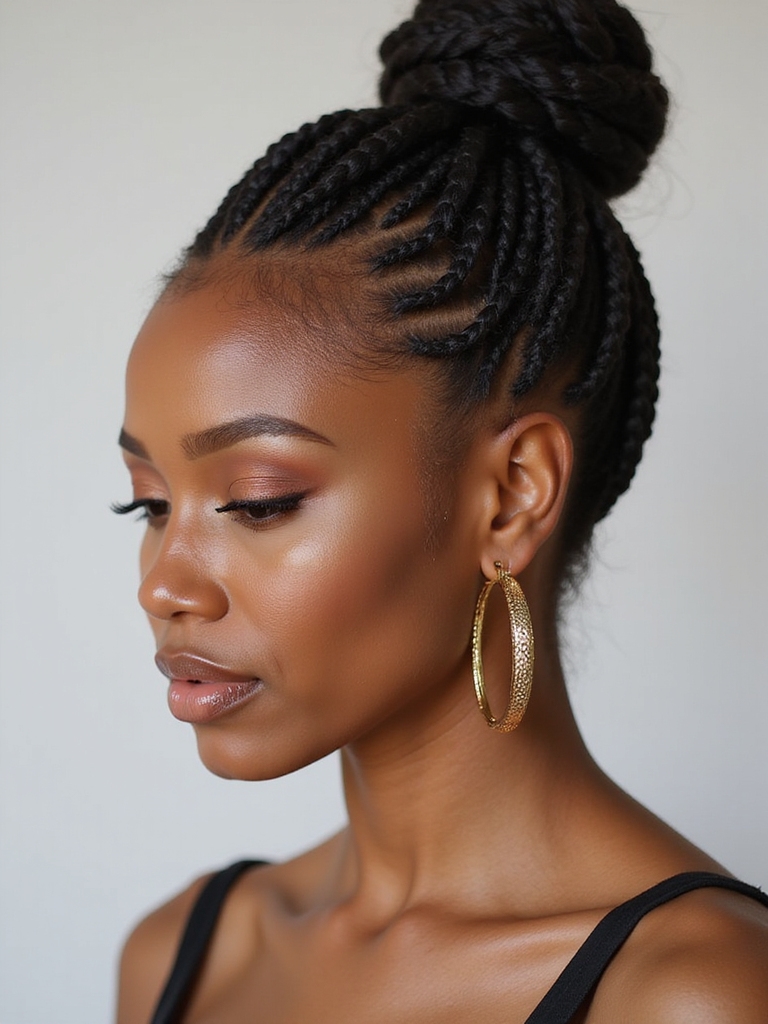 braided hairstyles with hoops