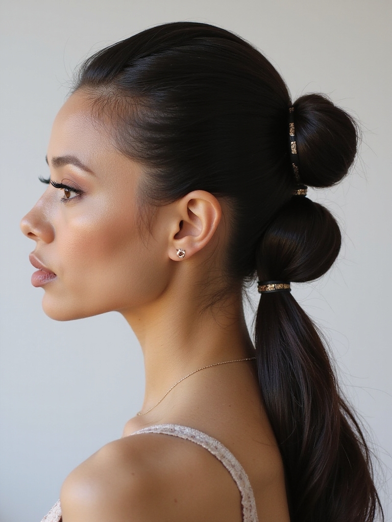 bubble ponytail styling guide