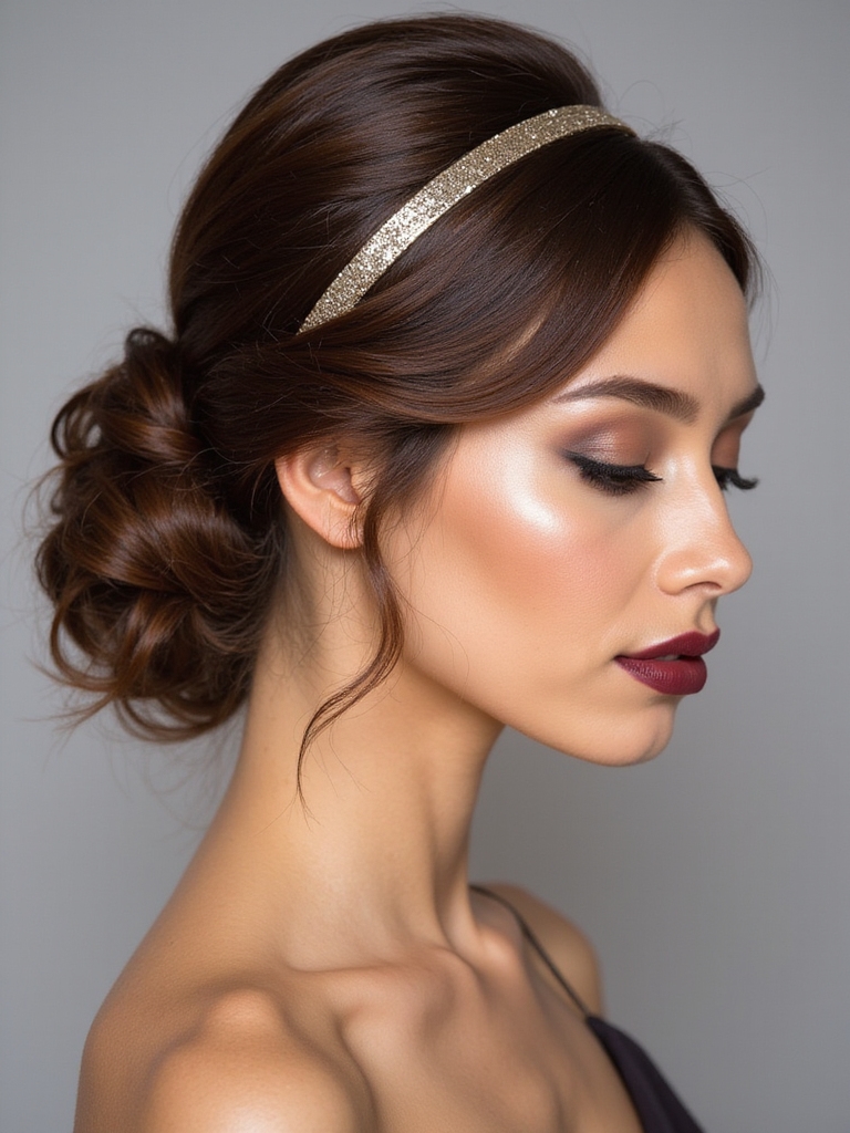 chic headband hair tuck