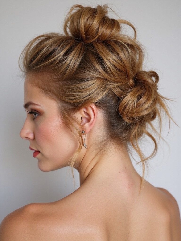 chic twisted messy updo