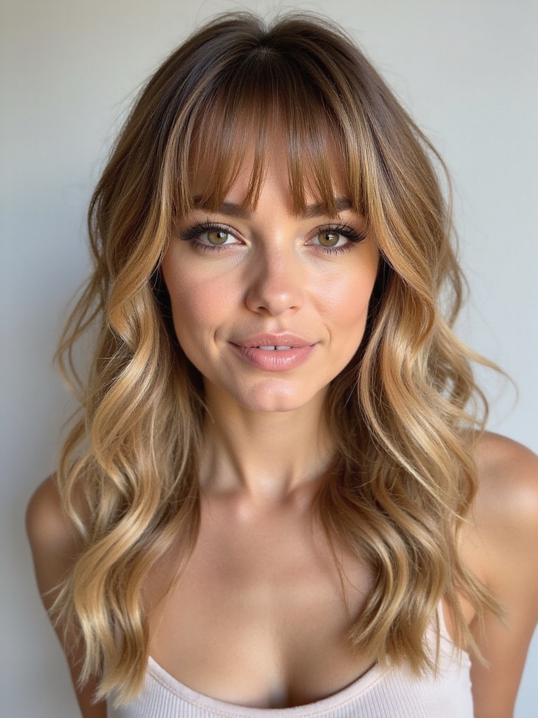 colorful bangs with highlights
