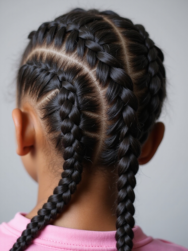 creative cornrow hairstyles for kids
