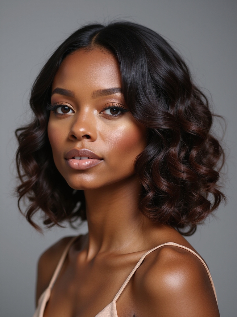 curled bob with ringlets