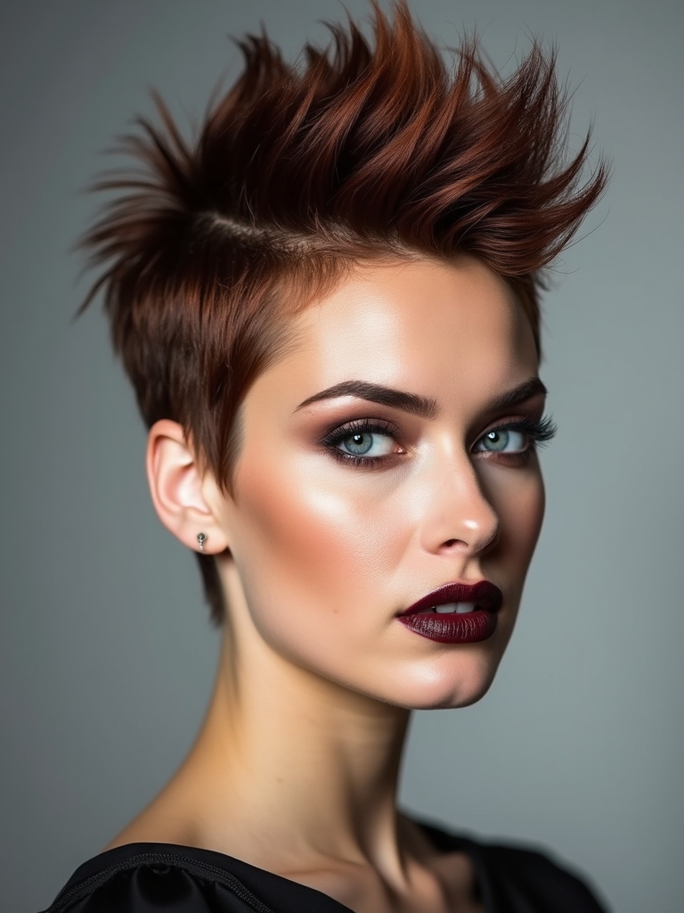 edgy chic layered hairstyle
